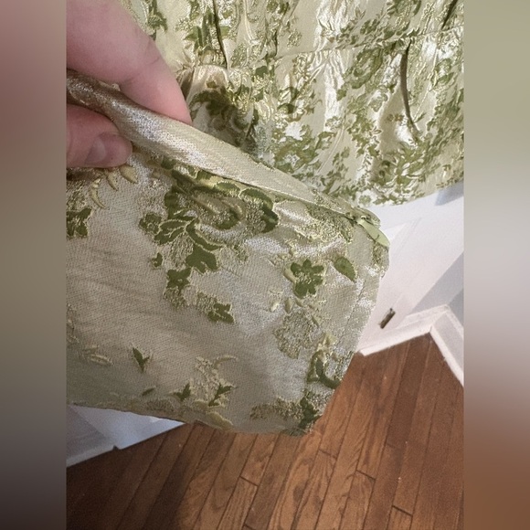 Hyacinth House Green Jacquard Bridgerton Blouse – Size Medium | Brocade NWT - Picture 5 of 14